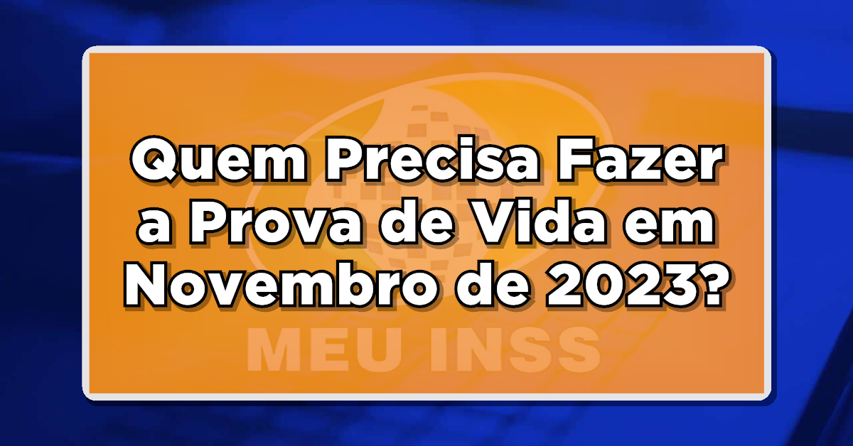 Prova de vida em novembro