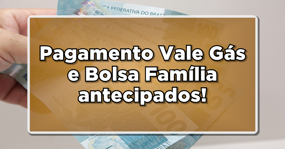 Datas de pagamento do bolsa família e vale gás disponíveis.