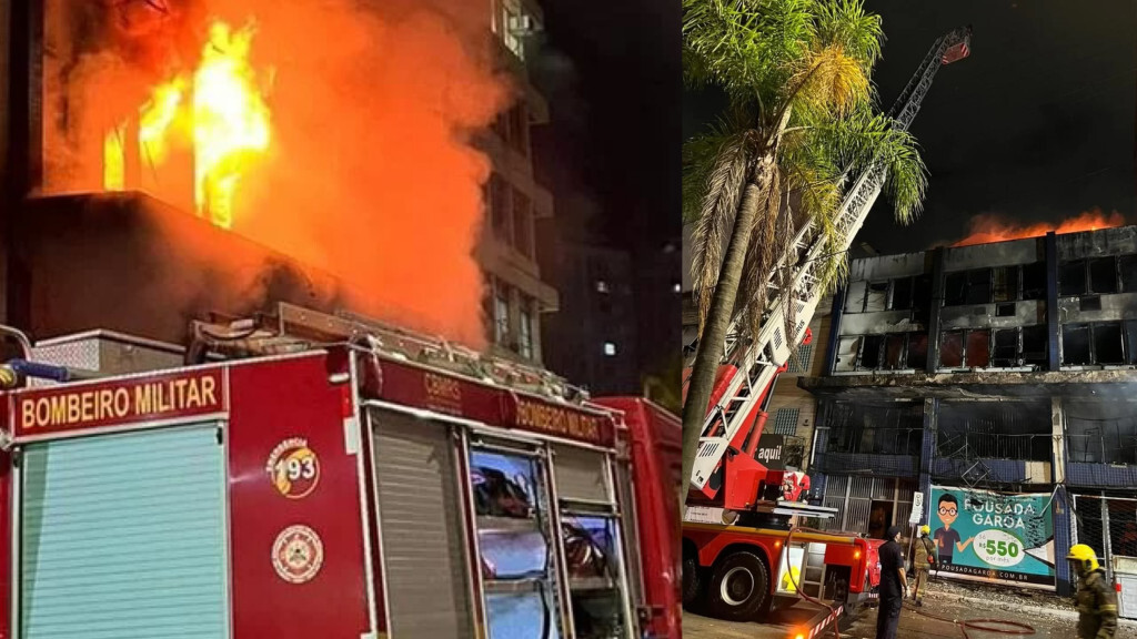 Incêndio em pousada em Porto Alegre mata 10 pessoas!