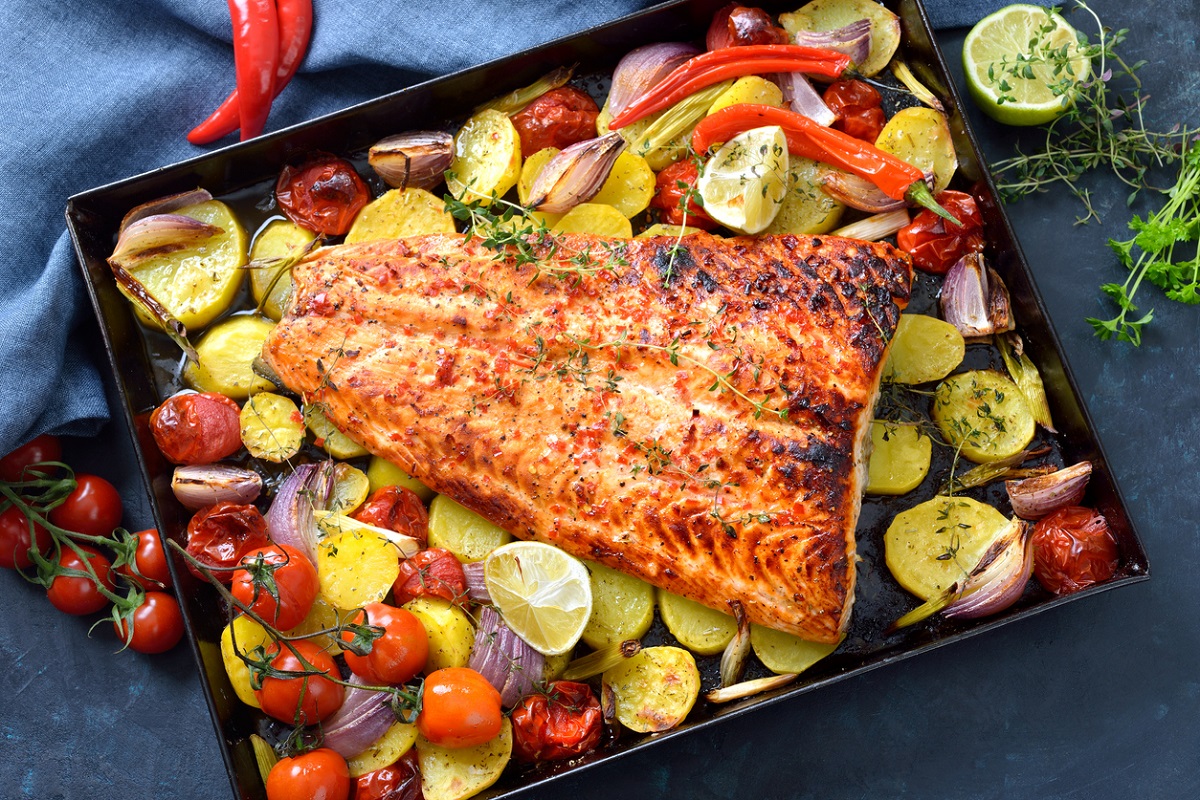peixe com legumes, receita para saúde dos idosos